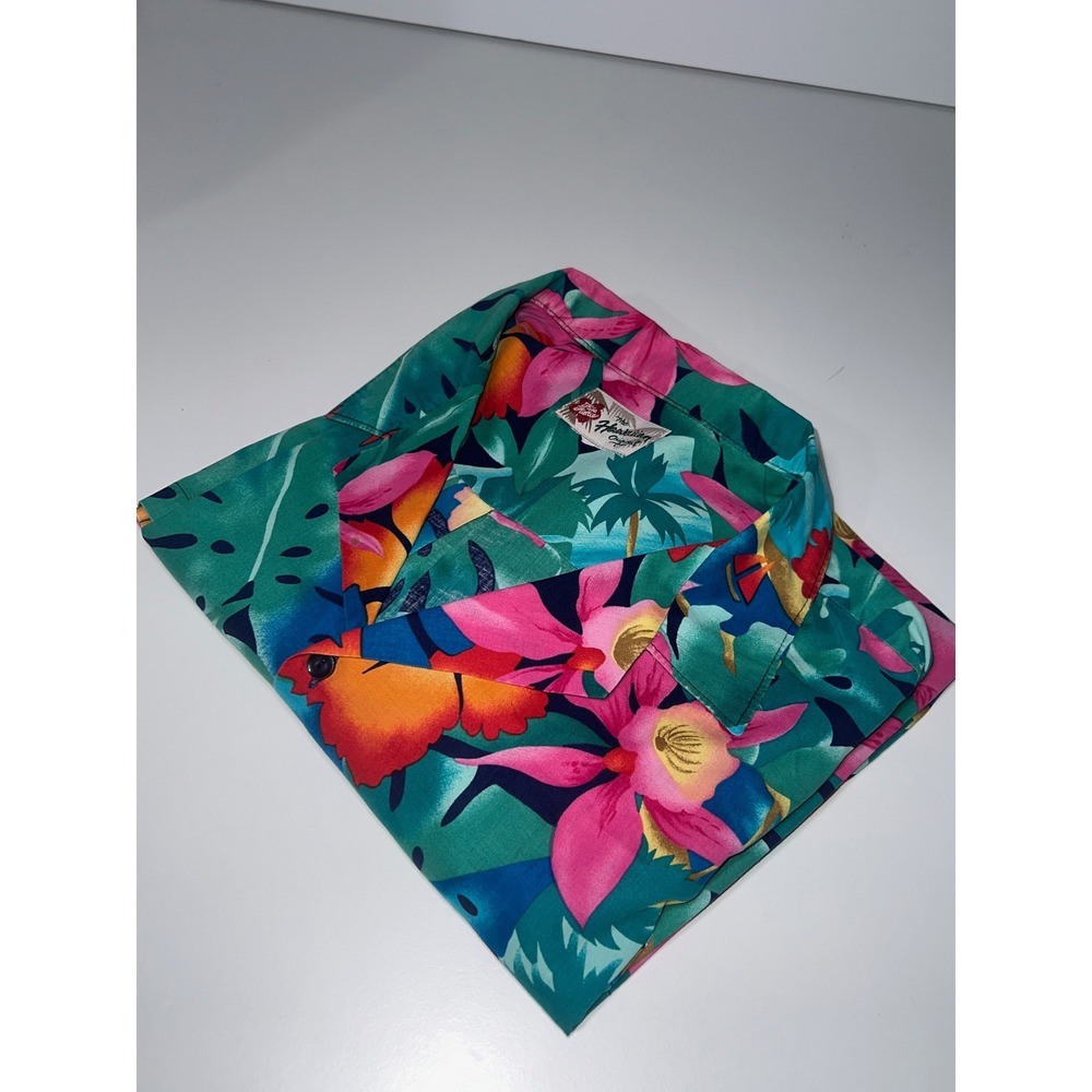 Hilo Hattie The Hawaiian Original Button Down Mens XL/XXL Pink Teal Floral